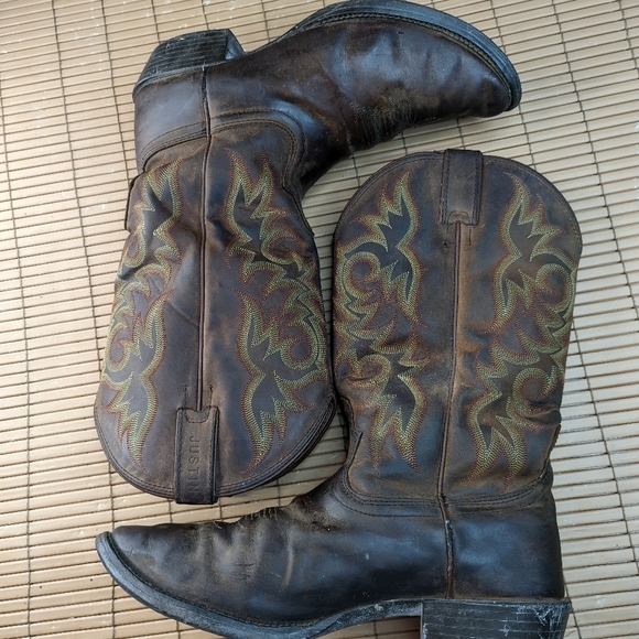 Justin Men\'s Stampede Sorrell Appache Huck Brown Boots 2551 Size 10.5D.  B100pm main image 10
